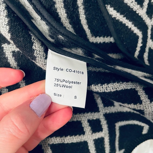 Pink martini wool and vegan leather blazer - Picture 3 of 5